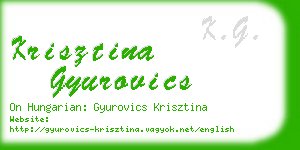 krisztina gyurovics business card